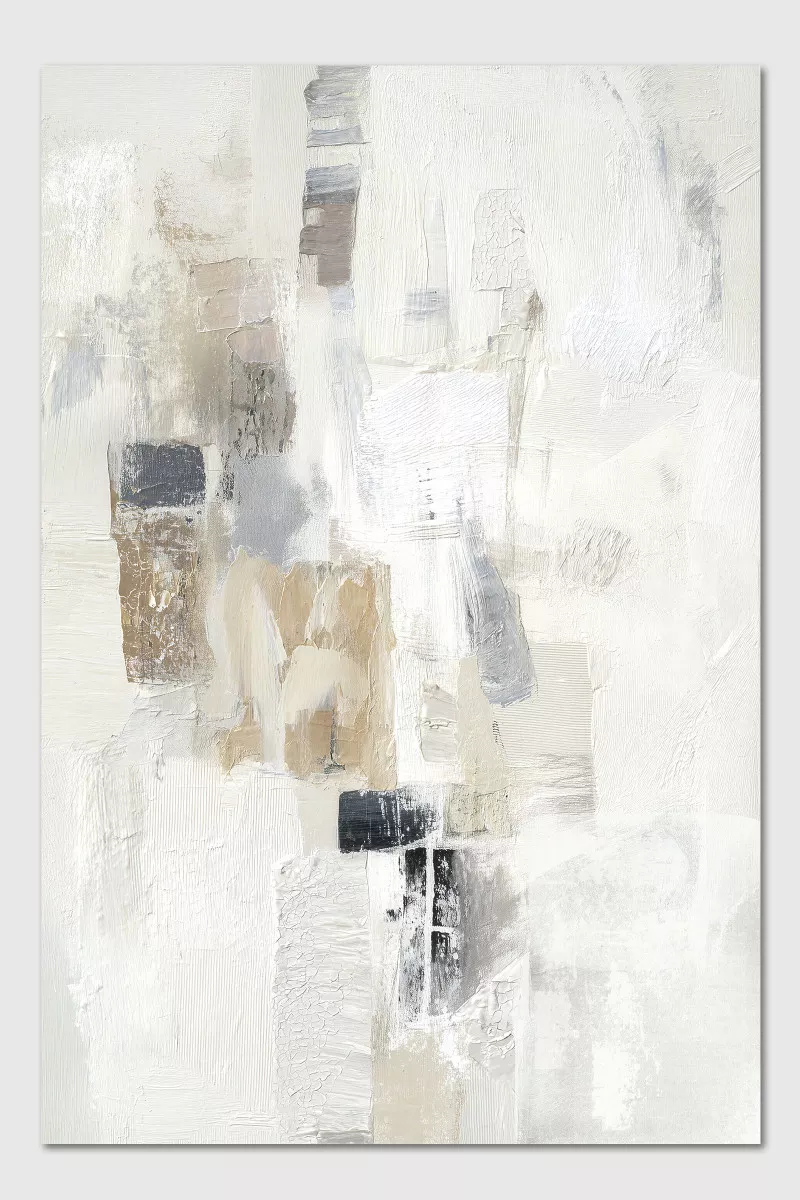 WARM BISQUE handveredelter Kunstdruck auf Leinwand in warmen Naturtönen